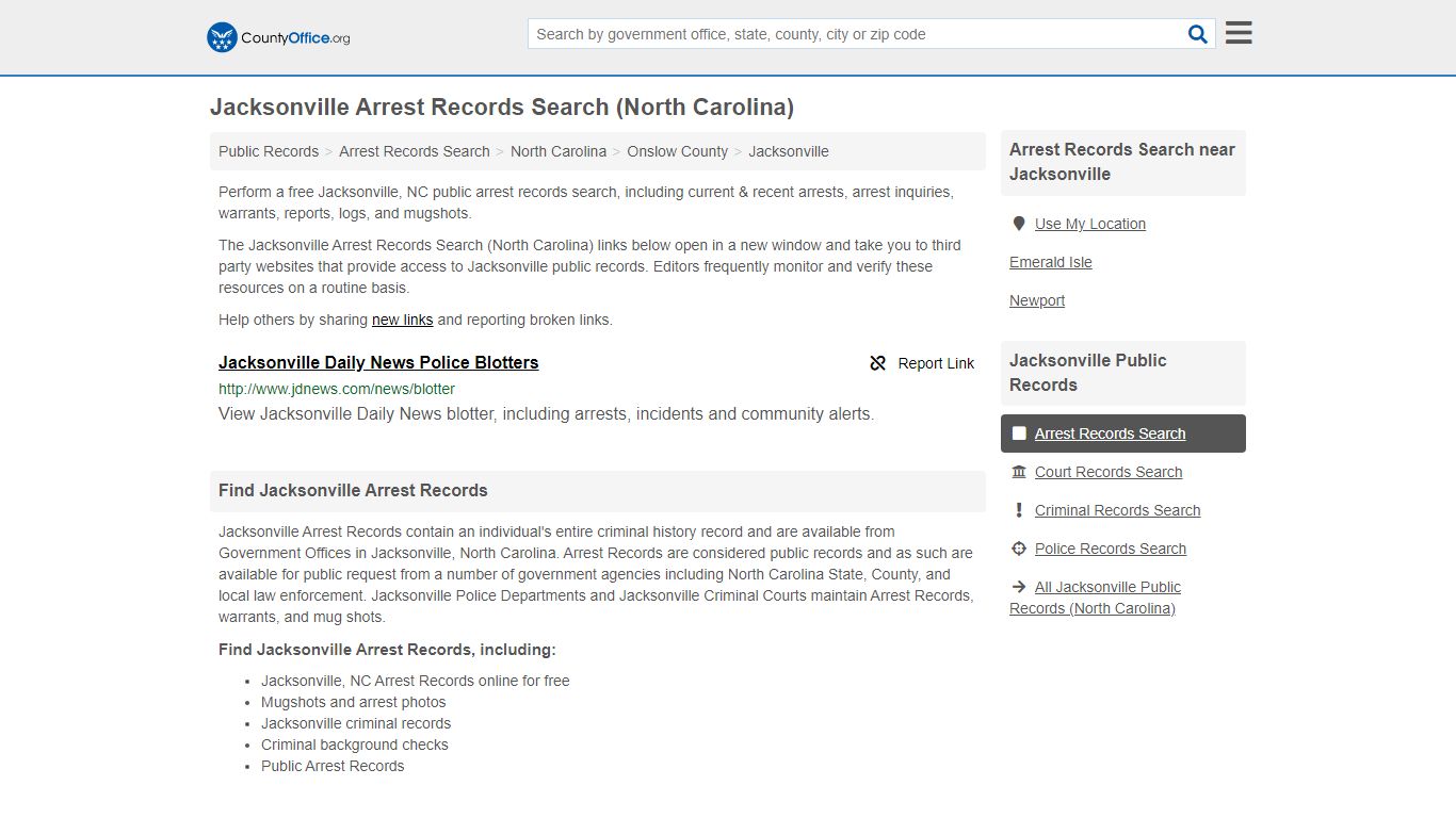 Arrest Records Search - Jacksonville, NC (Arrests & Mugshots)